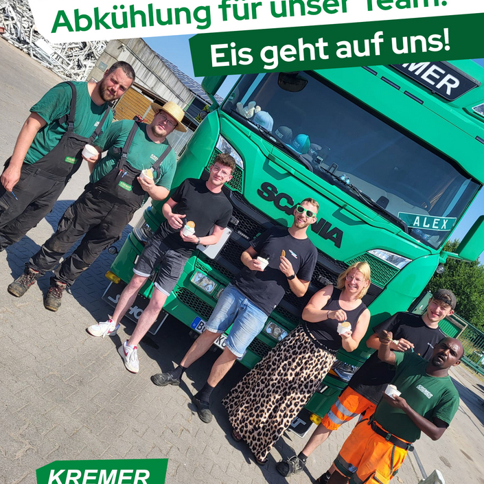 Bei diesen Temperaturen hilft manchmal nur noch eins: Eis. 🍦
Deshalb gab es heute bei Kremer für das Team eine kleine... Bei diesen Temperaturen hilft manchmal nur noch eins: Eis. 🍦
Deshalb gab es heute bei Kremer für das Team eine kleine...