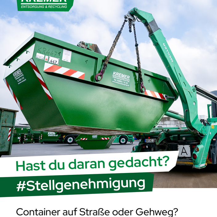 Container bestellt, aber die Stellgenehmigung vergessen? 👀
Wenn der Container auf der Straße, dem Bürgersteig oder... Container bestellt, aber die Stellgenehmigung vergessen? 👀
Wenn der Container auf der Straße, dem Bürgersteig oder...
